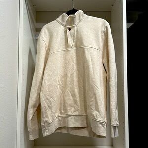 Cream half zip up sweatshirt